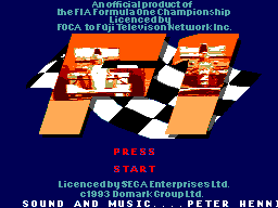 F1 (Europe) Title Screen